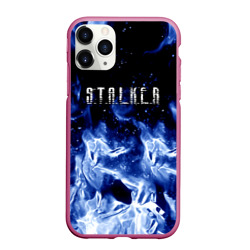 Чехол для iPhone 11 Pro Max матовый Stalker огненный синий стиль