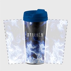 Термокружка-непроливайка Stalker огненный синий стиль - фото 2