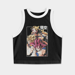 Женская укороченная майка-топ хлопок Dragon ball anime