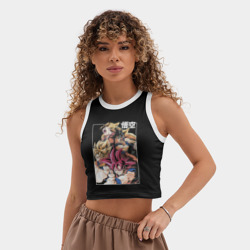 Женская укороченная майка-топ хлопок Dragon ball anime - фото 2