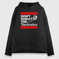 Женское худи Oversize хлопок Dont sweat the Technics