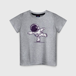 Детская футболка хлопок Космонавт фигурист