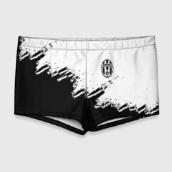 Мужские купальные плавки 3D Juventus black sport texture