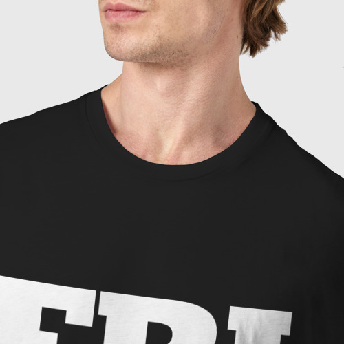 Мужская футболка хлопок с принтом FBI - beer inspector, фото #4