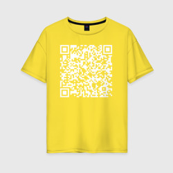 Женская футболка хлопок Oversize Qr код на Rick Astley - Never Gonna Give You Up