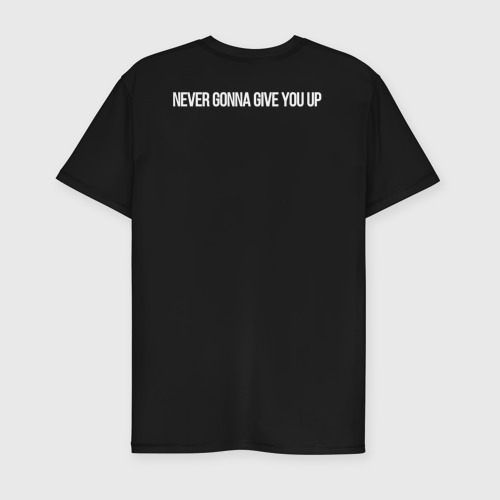 Мужская футболка хлопок Slim Qr код на Rick Astley - Never Gonna Give You Up, цвет черный - фото 2