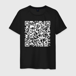 Qr код на Rick Astley - Never Gonna Give You Up – Мужская футболка хлопок с принтом купить со скидкой в -20%