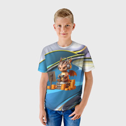 Детская футболка 3D Суровый дракончик игроман - фото 2