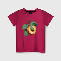 Детская футболка хлопок Персик с листьями