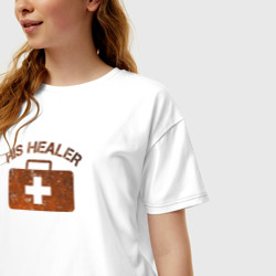 Женская футболка хлопок Oversize His healer - фото 2