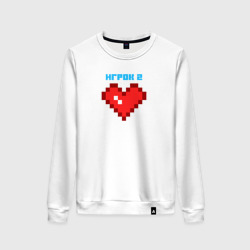 Женский свитшот хлопок Heart player 2 pixels парные