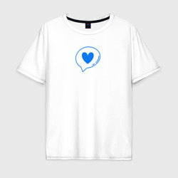 Мужская футболка хлопок Oversize The blue heart message