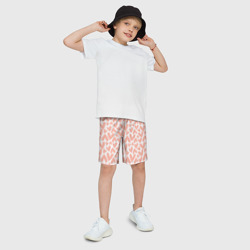 Детские спортивные шорты 3D Сердечки на белом фоне паттерн - фото 2