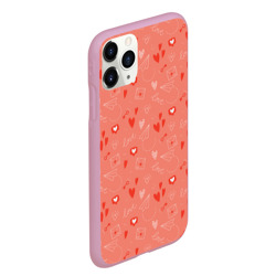 Чехол для iPhone 11 Pro Max матовый Love heart message pattern - фото 2