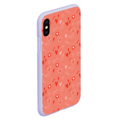 Чехол для iPhone XS Max матовый Love heart message pattern - фото 2