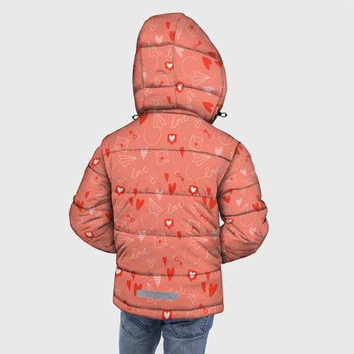 Зимняя куртка для мальчиков 3D Love heart message pattern, цвет светло-серый - фото 4
