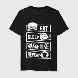 Еда сон поход – Мужская футболка хлопок с принтом купить со скидкой в -20%