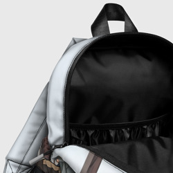 Рюкзак с принтом Вова аниме арт для ребенка, вид на модели спереди №4. Цвет основы: белый