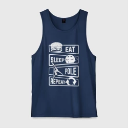 Мужская майка хлопок Еда сон пилон