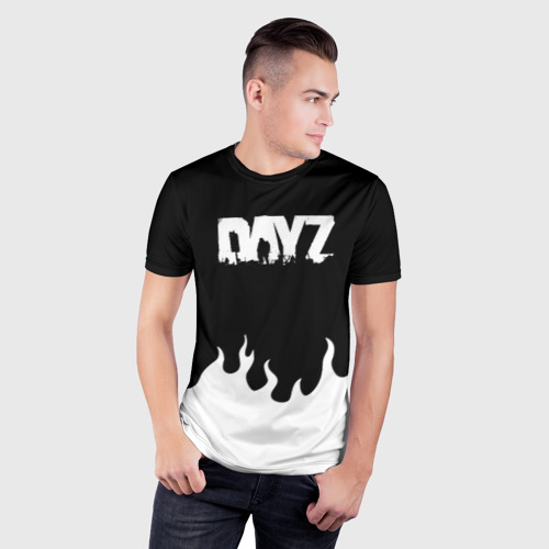 Мужская футболка 3D Slim Dayz огонь апокалипсис, цвет 3D печать - фото 3