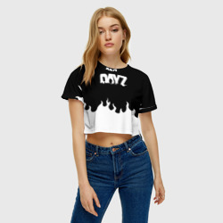 Женская футболка Crop-top 3D Dayz огонь апокалипсис - фото 2