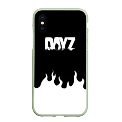 Чехол для iPhone XS Max матовый Dayz огонь апокалипсис