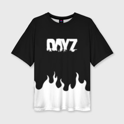 Женская футболка oversize 3D Dayz огонь апокалипсис