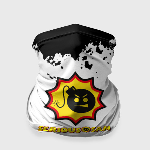 Бандана-труба 3D Serious Sam game краски чернобелые, цвет 3D печать