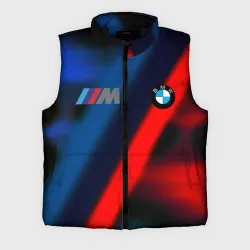 Мужской жилет утепленный 3D BMW sport абстракция 