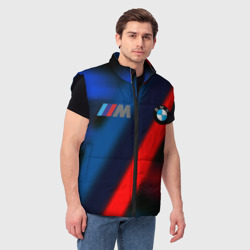 Мужской жилет утепленный 3D BMW sport абстракция  - фото 2