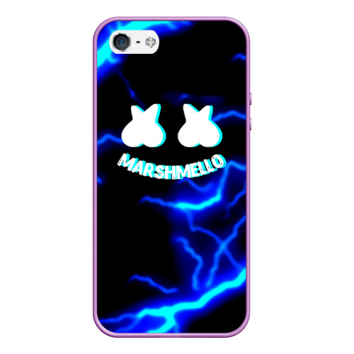 Чехол для iPhone 5/5S матовый Маршмэллоу шторм, цвет сиреневый
