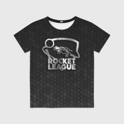 Детская футболка 3D Rocket League - metal logo