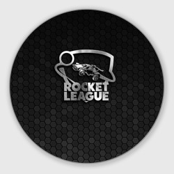 Круглый коврик для мышки Rocket League - metal logo