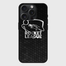 Чехол силиконовый для Apple iPhone 15 Pro матовый Rocket League - metal logo
