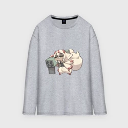 Женский лонгслив oversize хлопок Опасная Фапута