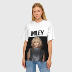 Женская футболка oversize 3D Miley Cyrus - фото 2