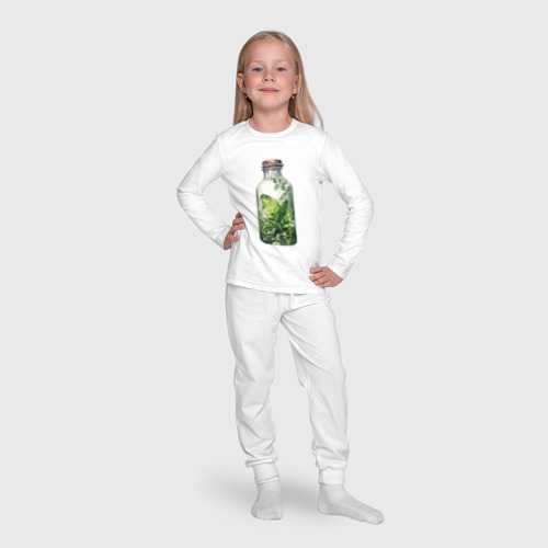 Детская пижама с лонгсливом хлопок с принтом Флорариум разные растения, фото #4