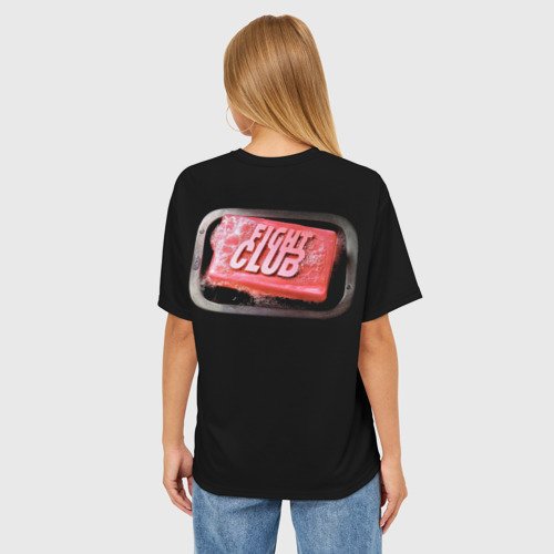 Женская футболка oversize 3D Fight club - бойцовский клуб , цвет 3D печать - фото 4