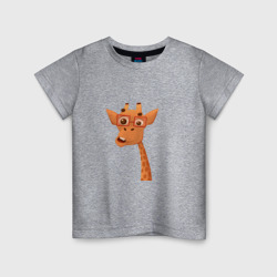 Мультяшный жираф – Детская футболка хлопок с принтом купить со скидкой в -20%