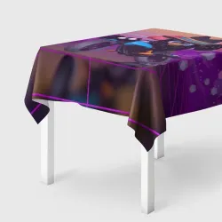 Скатерть 3D Чёрный Гусь на мотоцикле Чикен Ган