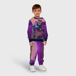 Детский костюм с толстовкой 3D Чёрный Гусь на мотоцикле Чикен Ган - фото 2