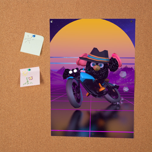 Постер Чёрный Гусь на мотоцикле Чикен Ган - фото 2