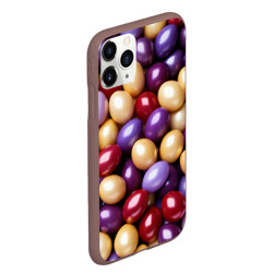 Чехол для iPhone 11 Pro Max матовый Красные и фиолетовые пасхальные яйца - фото 2