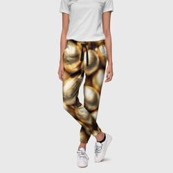 Женские брюки 3D  Золотые Пасхальные яйца - фото 2