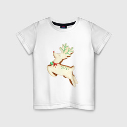 Детская футболка хлопок Имбирный пряник олень