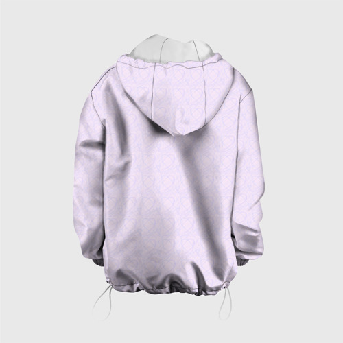Детская куртка 3D Бледный паттерн контуров сердец, цвет белый - фото 2