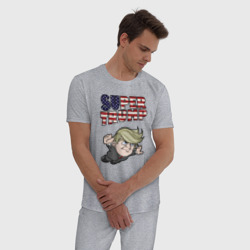 Мужская пижама хлопок Супер Трамп - фото 2