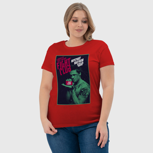 Женская футболка хлопок с принтом Мыло Тайлера Дёрдена, фото #4