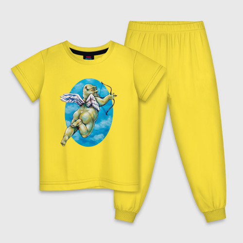 Детская пижама хлопок с принтом Шрек амур, вид спереди #2