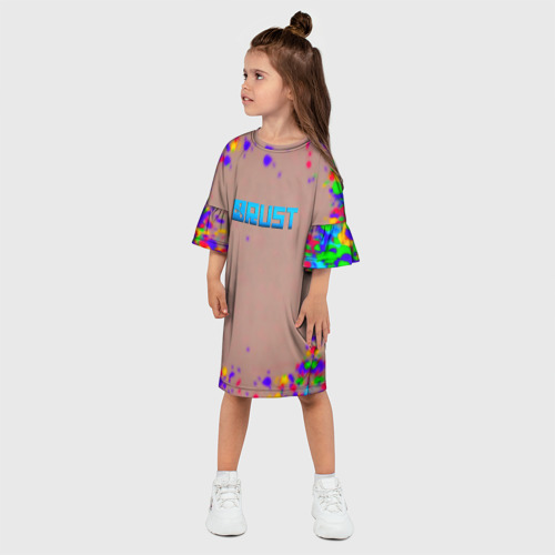 Детское платье 3D Rust true color, цвет 3D печать - фото 3